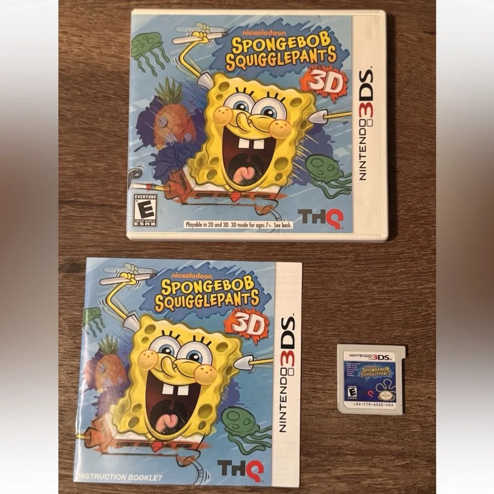 SpongeBob SquigglePants 3D (Nintendo 3DS,‎ 2011) Complete CIB